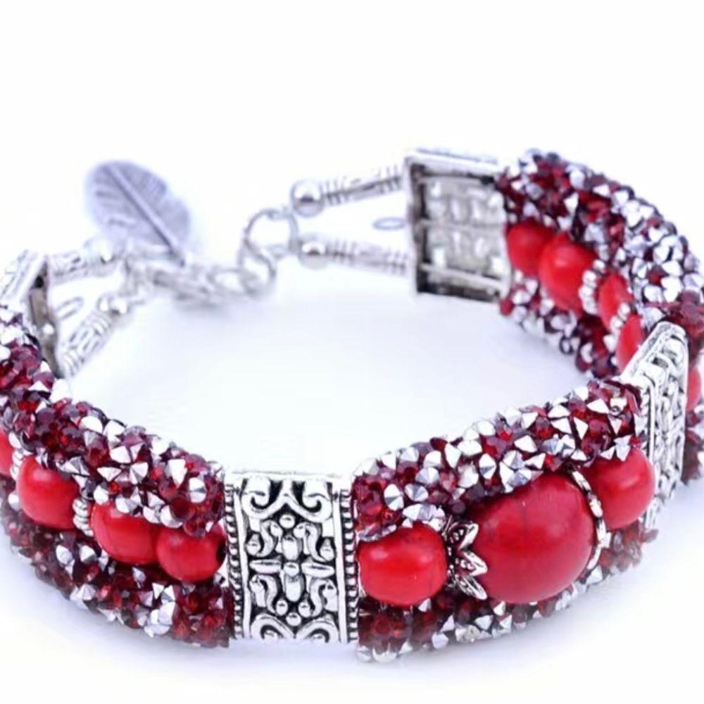 BOHO VINTAGE DESIGN SILVER BRACELET‎